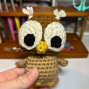 Mini owl 🦉amigurumi handmade crochet toy stuffed owl gift